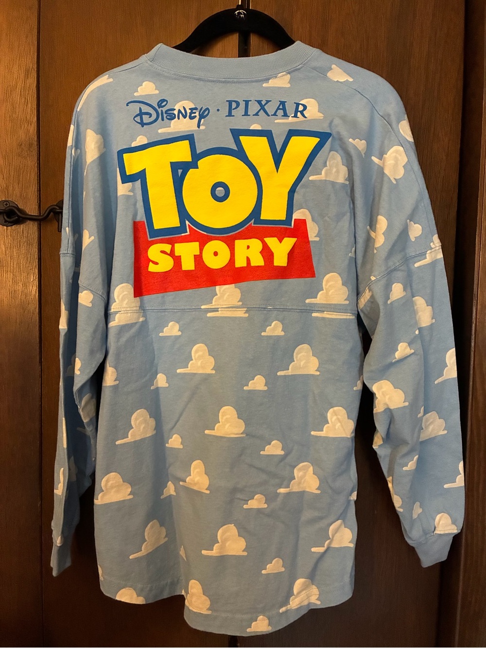 Disney Toy Story Light Blue Long-Sleeve Tee with Cloud Print